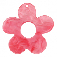 Colgantes de resina flor Rosa meloso