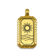 Colgantes metálicos DQ sol Dorado (sin níquel)