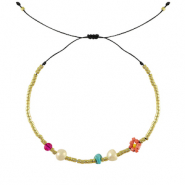 Pulseras Trendy abalorios mixtas Rosa-azul-púrpura