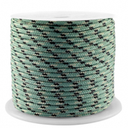 Cordón estilo marino 2mm Verde petróleo-negro
