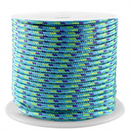 Cordón estilo marino 2mm Azul-púrpura-amarillo