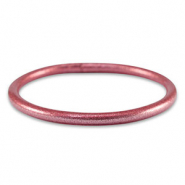 Pulsera mitación Pan de Oro 5mm talla M Rosa peonia