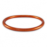 Pulsera mitación Pan de Oro 5mm talla M Naranja quemado