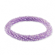 Pulsera con abalorios faceteados Púrpura