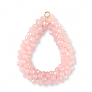 Colgantes faceteados gota Rosa claro