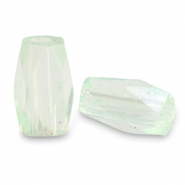 Abalorios faceteados tubo Verde menta delicado
