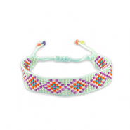 Pulseras Trendy Verde menta-púrpura