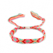 Pulseras Trendy Rosa neón-rojo