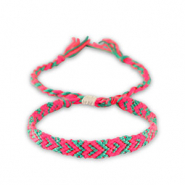 Pulseras Trendy Rosa neón-verde turquesa