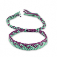 Pulseras Trendy Púrpura uva-turquesa