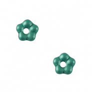 Abalorios Checos flor 5mm Verde aqua