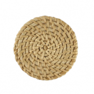 Colgantes ratán 50mm Beige natural
