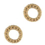 Colgantes ratán 24mm Beige natural