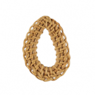 Colgantes ratán gota Beige natural