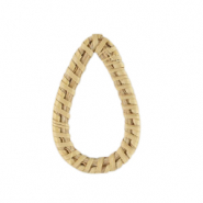 Colgantes ratán gota Beige natural