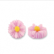 Abalorios de resina flor 12mm Rosa lila