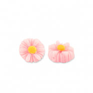 Abalorios de resina flor 8mm Rosa claro
