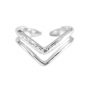 Anillos Acero Inox Plateado