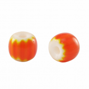 Abalorios Millefiori tubo Naranja