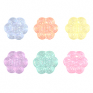 Abalorios acr&iacute;licos flor Multicolor transparente AB