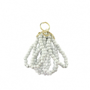 Colgantes faceteados Dorado-gris hielo