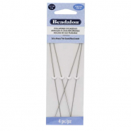 Beadalon agujas de ojo plegable 12.7cm (extra fuerte) Plateado