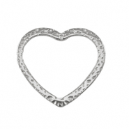 Colgantes Acero Inox corazón Plateado