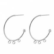 Pendientes Acero Inox criolla Plateado