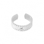 Anillos Acero Inox con anilla Plateado
