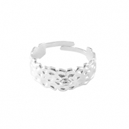 Anillos Acero Inox con anilla Plateado