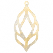 Colgantes de resina Beige arena transparente