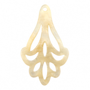 Colgantes de resina Beige arena transparente