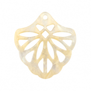 Colgantes de resina Beige arena transparente
