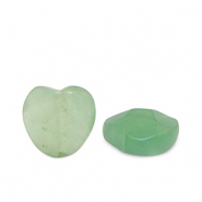Piedras Naturales abalorios Cuarzo Lechoso coraz&oacute;n Verde