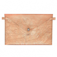 Cartera de mano Rosa melocot&oacute;n rubor met&aacute;lico