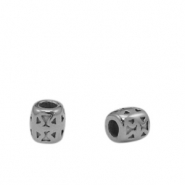 Abalorios Acero Inox 5mm Plata vieja