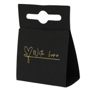 Tarjetas para joyería "with love" Negro