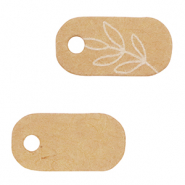 Tarjetas para joyería flores Marrón claro
