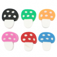 Abalorios de pol&iacute;meros setas Multicolor