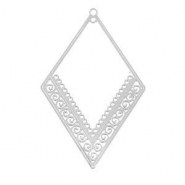 Colgantes Acero Inox bohemios rombo Plateado