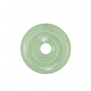 Colgantes de piedra natural Cuarzo de Aventurina dona 25mm Verde