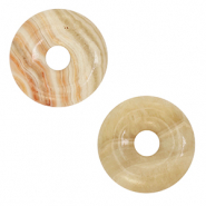 Colgantes de piedra natural Jaspe dona 20mm Beige-rosa