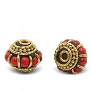 Abalorios bohemios Rojo-oro antico