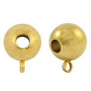Abalorios Acero Inox con anilla 10mm Dorado