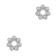 Abalorios Acero Inox anillo separador Bali 5mm Plateado