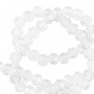 Abalorios faceteados disco 6x4mm Transparente