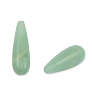 Piedras Naturales abalorios Cuarzo de Aventurina gota Verde