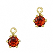Colgantes de cristal Rojo-dorado
