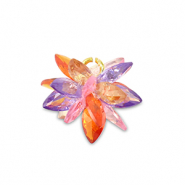 Colgantes de Zirc&oacute;n flor Multicolor