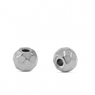 Abalorios Acero Inox 4mm Plateado
